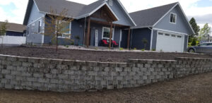 New Landscape with Retaining Wall